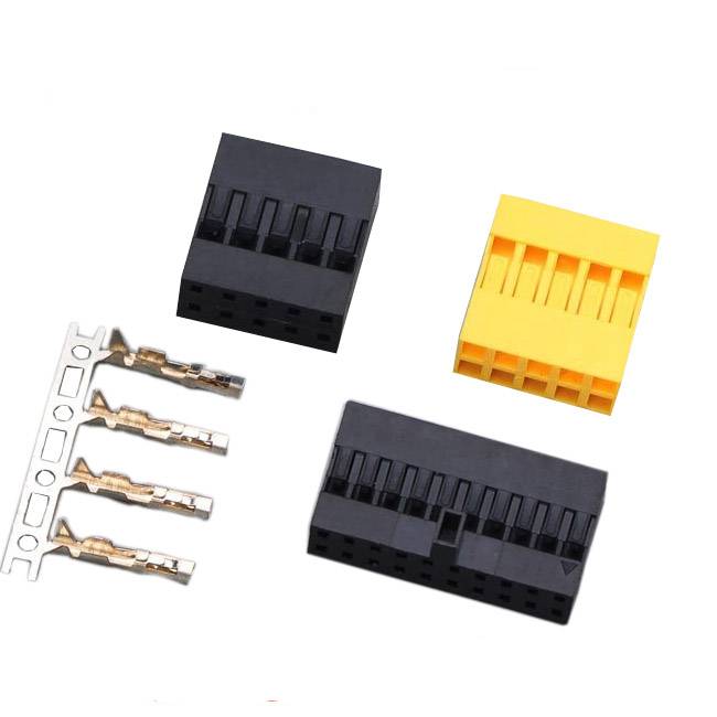 2.54mm Pitch Dual Rows Through Hole Type With Snap In Horizontal Wafer Housing Terminal For Dupont Power Connector